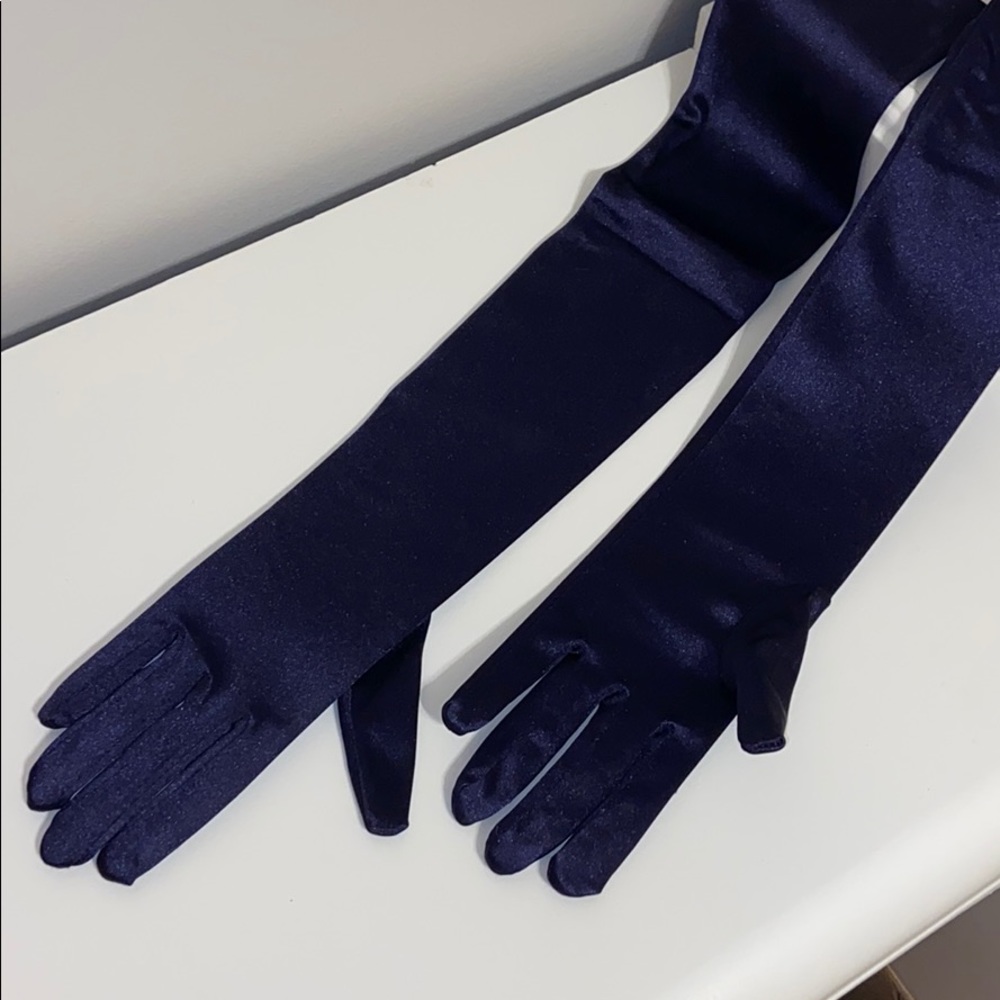 23 inch long stretch bridal party dance gloves.